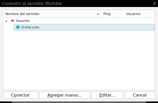 Mumble Conexción al Servidor - Con groovyexpress.com