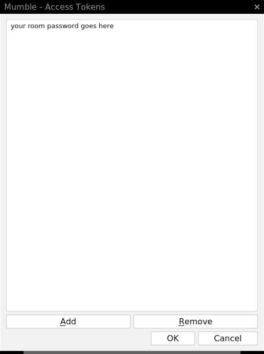 Mumble Access Tokens